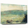 Landscape at Saint-Ouen by Seurat: Soft Impressionist Landscape Wall Art