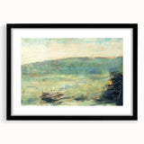 Landscape at Saint-Ouen by Seurat: Soft Impressionist Landscape Wall Art