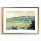 Landscape at Saint-Ouen by Seurat: Soft Impressionist Landscape Wall Art