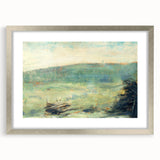 Landscape at Saint-Ouen by Seurat: Soft Impressionist Landscape Wall Art