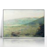 Landscape at Saint-Ouen by Seurat: Soft Impressionist Landscape Wall Art