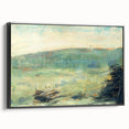 Landscape at Saint-Ouen by Seurat: Soft Impressionist Landscape Wall Art