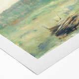 Landscape at Saint-Ouen by Seurat: Soft Impressionist Landscape Wall Art