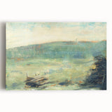 Landscape at Saint-Ouen by Seurat: Soft Impressionist Landscape Wall Art