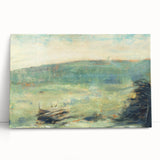 Landscape at Saint-Ouen by Seurat: Soft Impressionist Landscape Wall Art