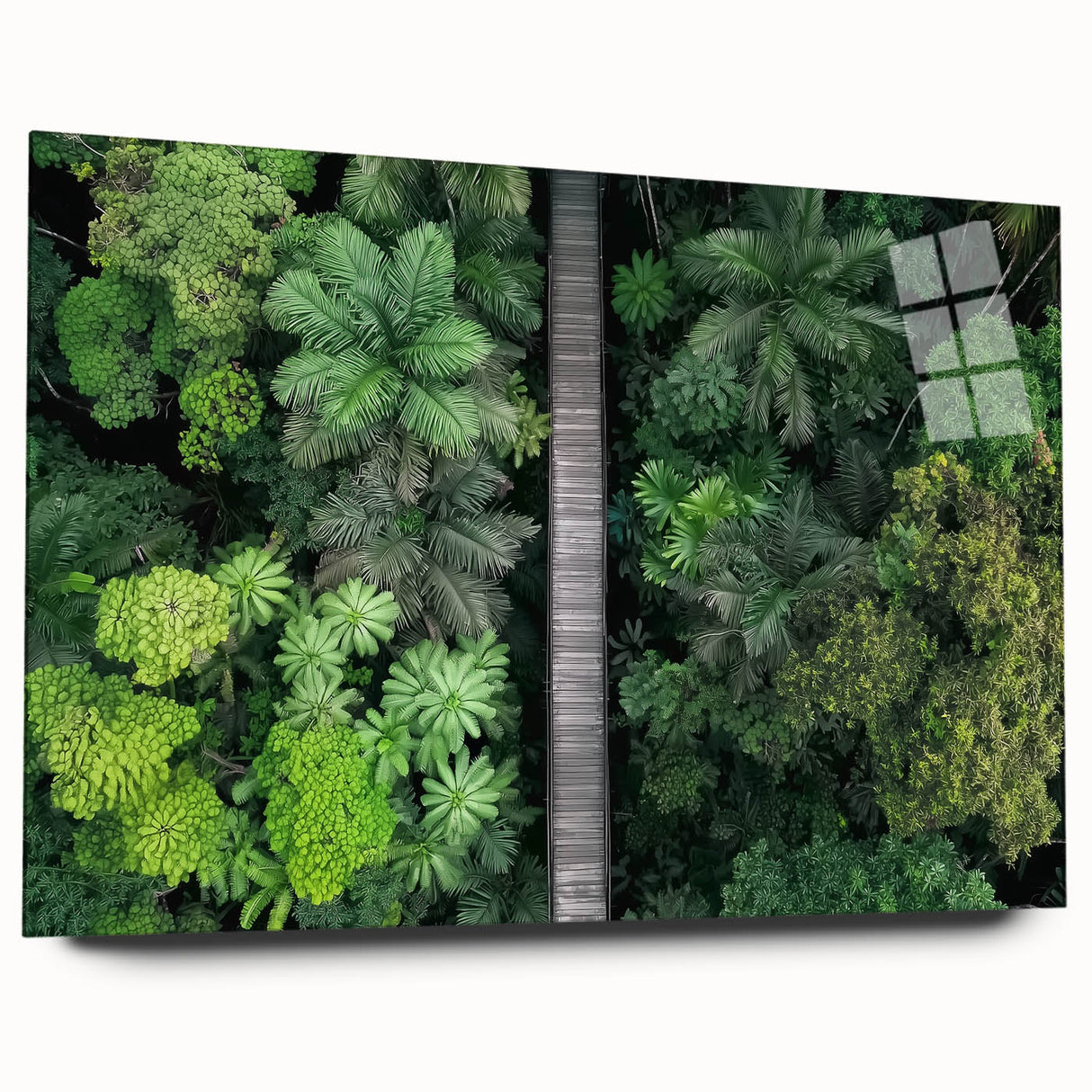 Acrylic glass landscape bridge design showcasing a sleek, modern aesthetic with vibrant colors and intricate details, ideal for contemporary home decor.