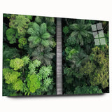 Acrylic glass landscape bridge design showcasing a sleek, modern aesthetic with vibrant colors and intricate details, ideal for contemporary home decor.