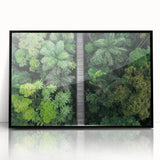 Framed acrylic artwork of a landscape bridge in black, showcasing intricate details and a modern aesthetic, ideal for contemporary home decor.