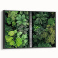 Framed canvas artwork showcasing a landscape bridge scene in black tones, highlighting intricate details and textures, perfect for modern home decor.