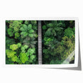 Vibrant landscape bridge print on rolled canvas, showcasing intricate details and rich colors, elegantly packaged in a protective cardboard tube for art enthusiasts.