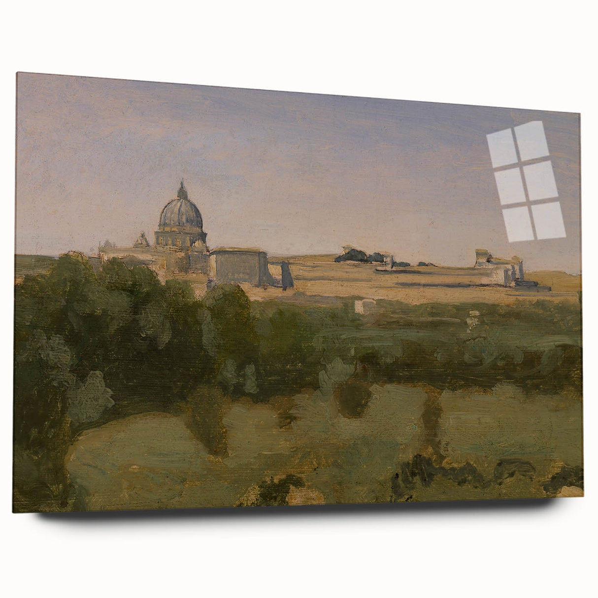 Realism Art Prints - View of Rome from Monte Pincio Landscape Canvas