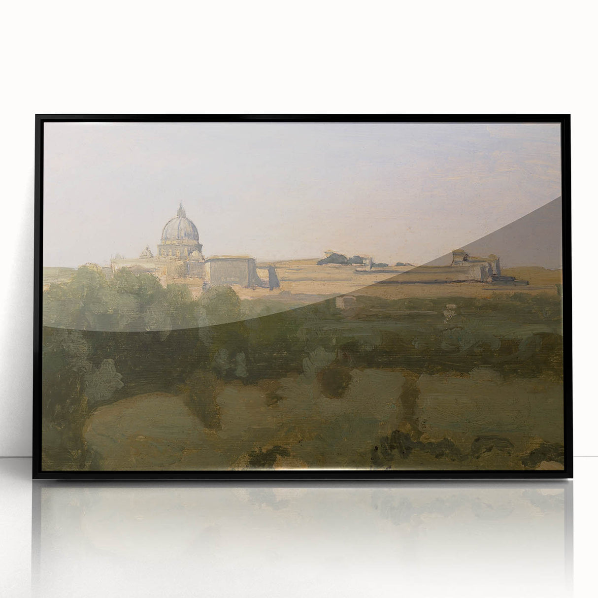 Realism Art Prints - View of Rome from Monte Pincio Landscape Canvas