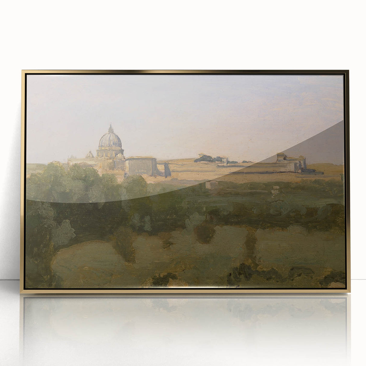Realism Art Prints - View of Rome from Monte Pincio Landscape Canvas