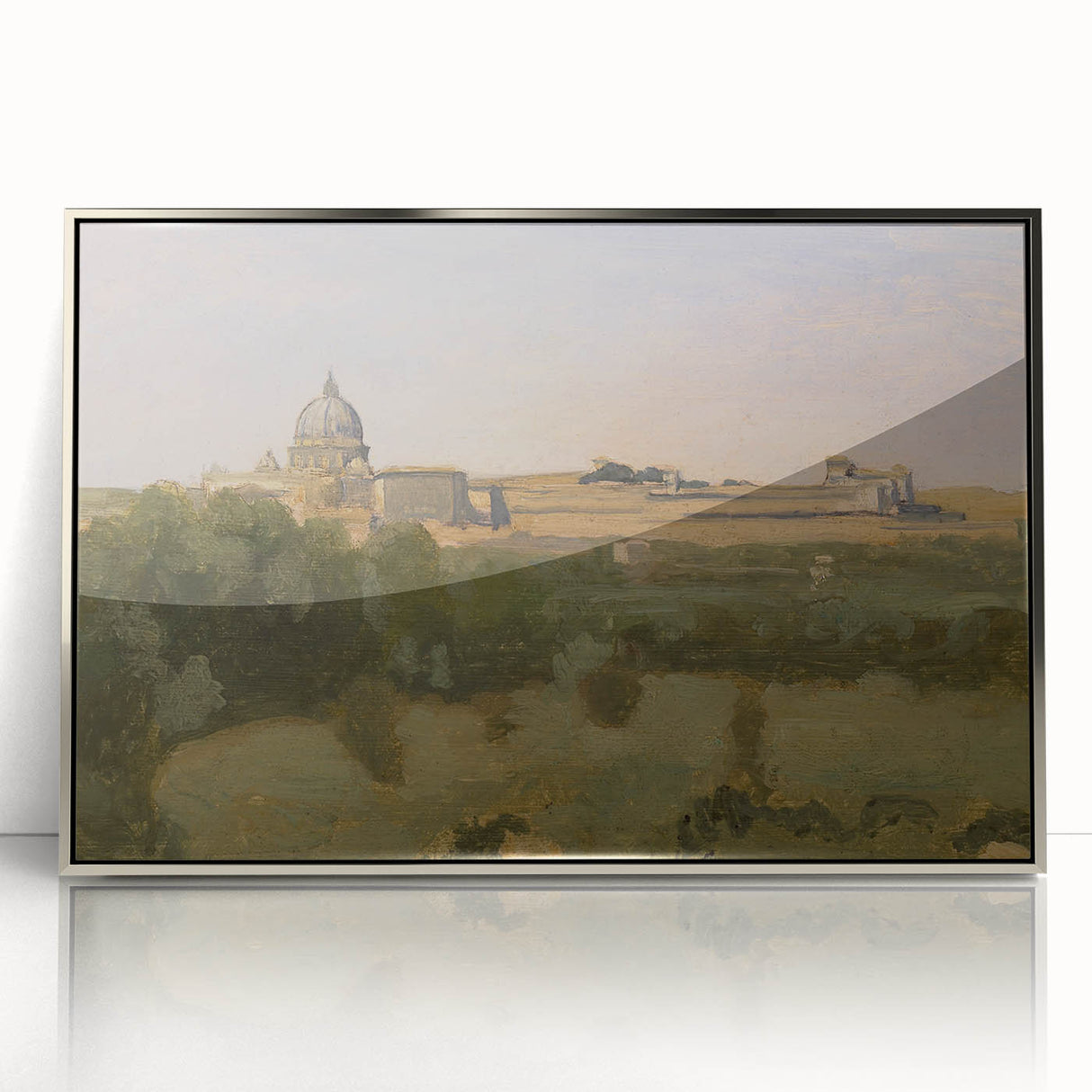Realism Art Prints - View of Rome from Monte Pincio Landscape Canvas