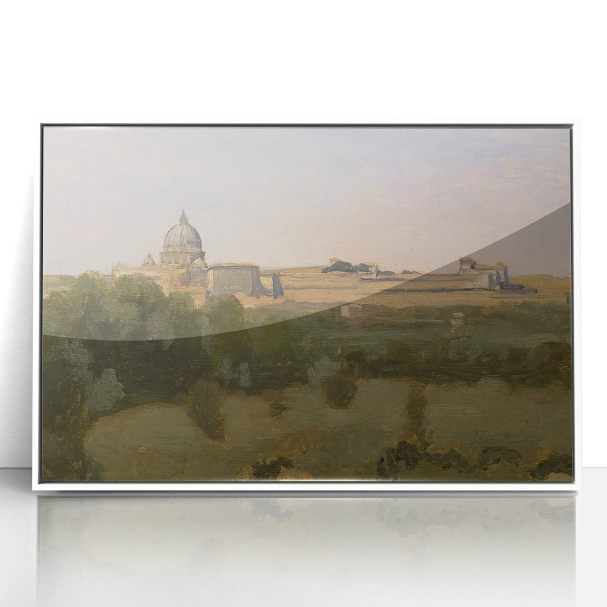 Realism Art Prints - View of Rome from Monte Pincio Landscape Canvas