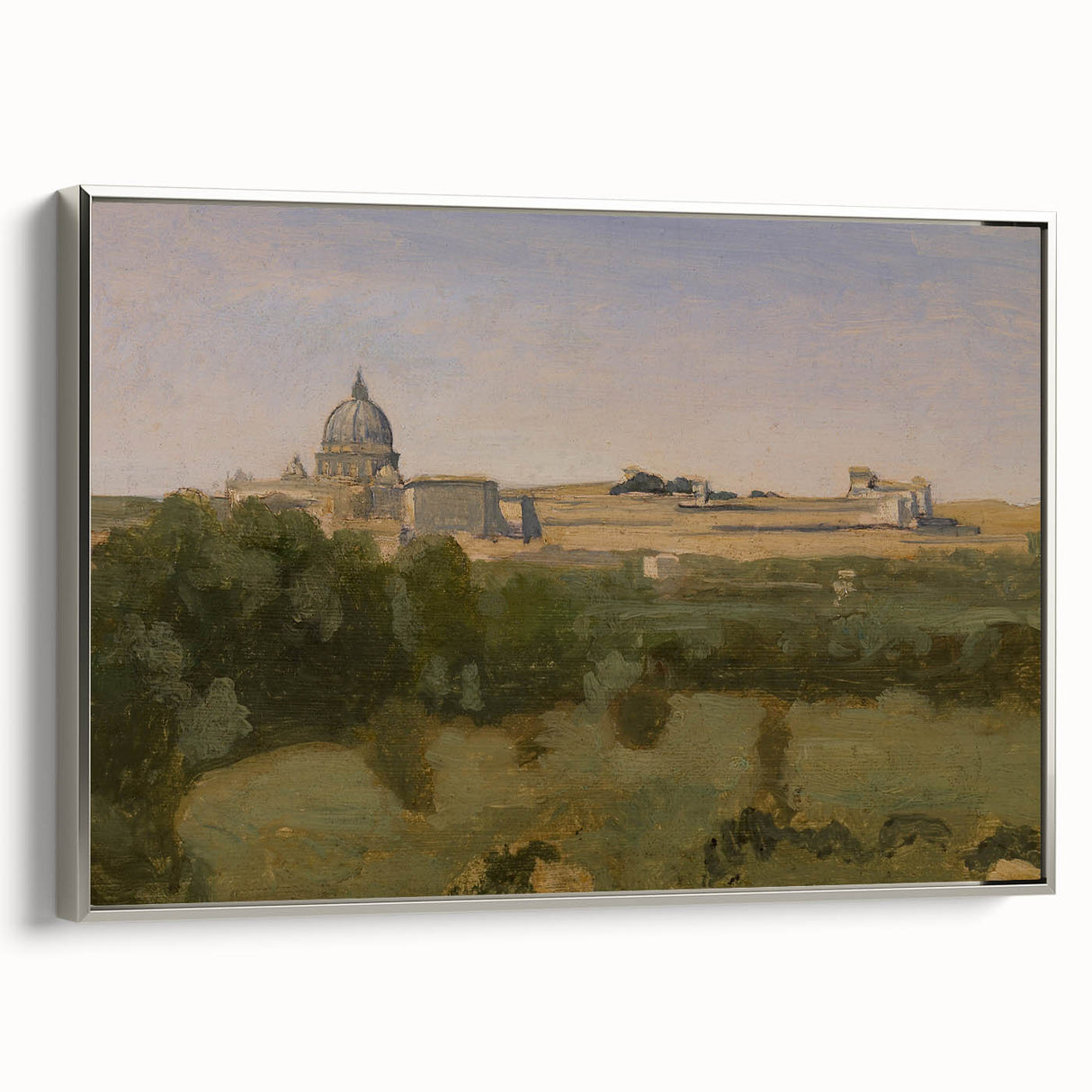 Realism Art Prints - View of Rome from Monte Pincio Landscape Canvas