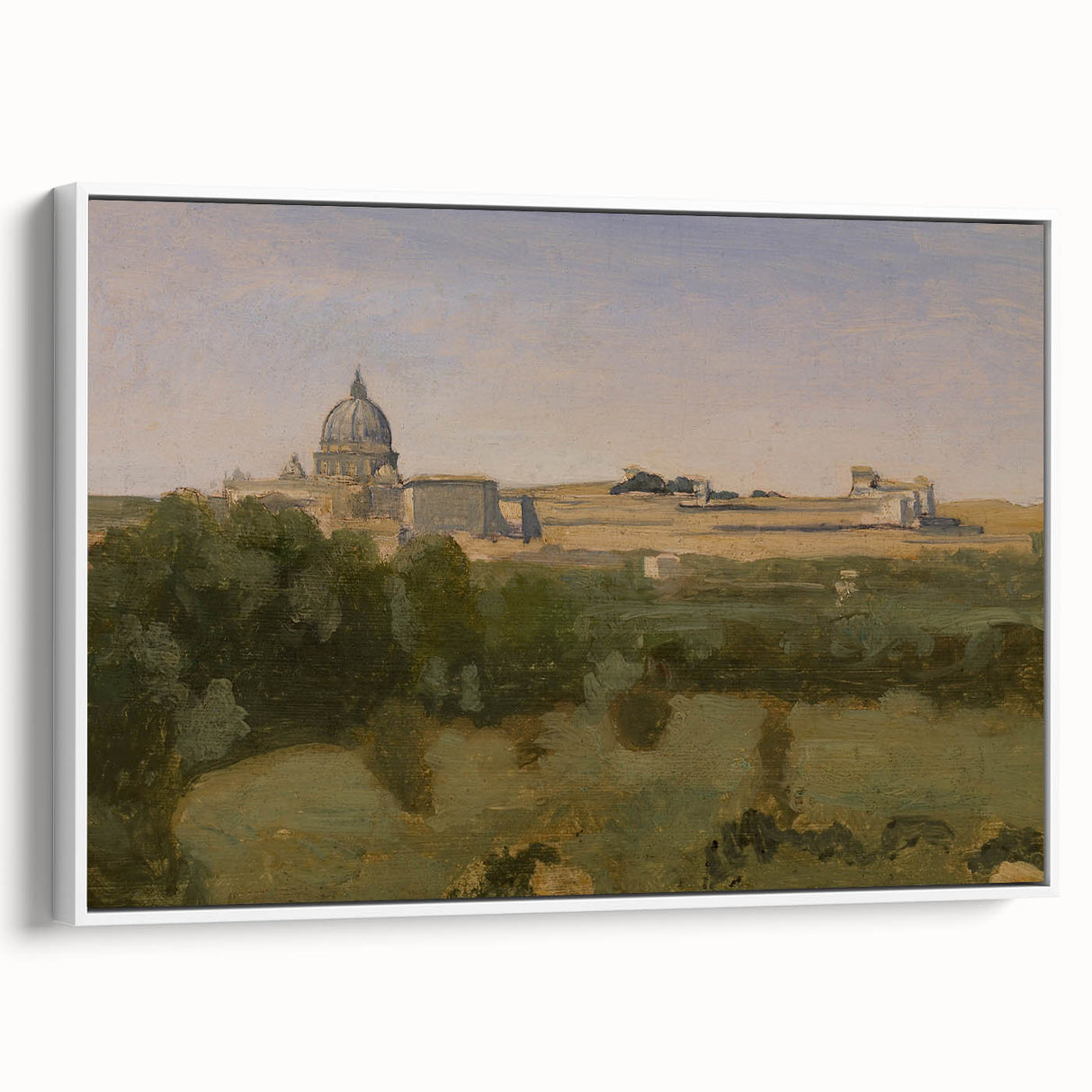 Realism Art Prints - View of Rome from Monte Pincio Landscape Canvas