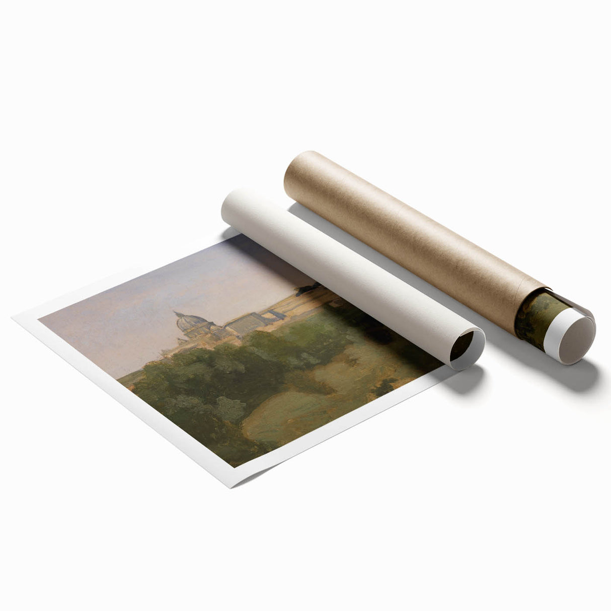 Realism Art Prints - View of Rome from Monte Pincio Landscape Canvas