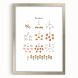 Numbers and Shapes Wall Art - Farm-Themed Counting Poster