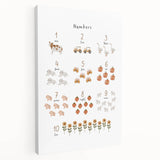 Numbers and Shapes Wall Art - Farm-Themed Counting Poster