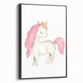 Nursery Wall Art – Elegant Pink Unicorn Illustration for Kids