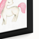 Nursery Wall Art – Elegant Pink Unicorn Illustration for Kids