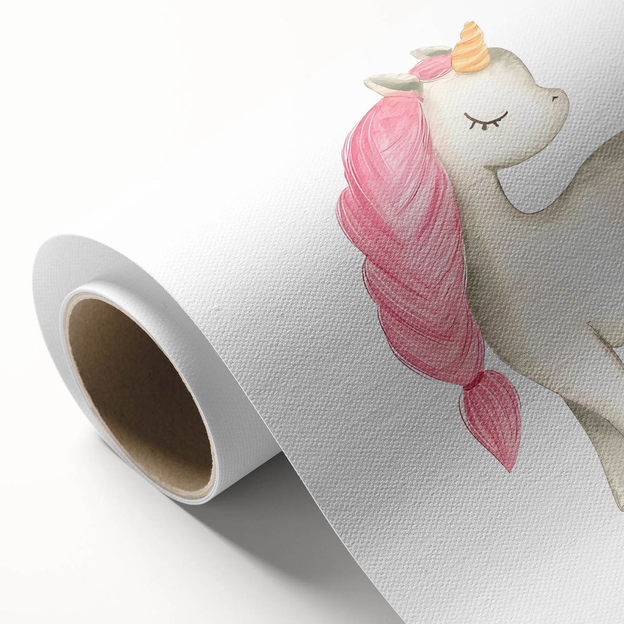 Nursery Wall Art – Elegant Pink Unicorn Illustration for Kids