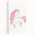 Nursery Wall Art – Elegant Pink Unicorn Illustration for Kids
