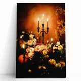 Black and white stretched canvas featuring a large, abstract tree design, ideal for kitchen wall art or bedroom ambiance.