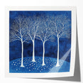 Acrylic Dining Room Artwork – Blue & White Tree Canvas Print