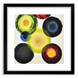 Vibrant Abstract Circles Living Room Wall Art – Modern Canvas