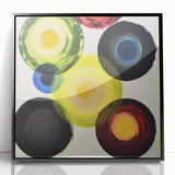 Vibrant Abstract Circles Living Room Wall Art – Modern Canvas