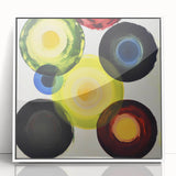 Vibrant Abstract Circles Living Room Wall Art – Modern Canvas
