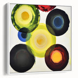Vibrant Abstract Circles Living Room Wall Art – Modern Canvas