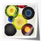Vibrant Abstract Circles Living Room Wall Art – Modern Canvas