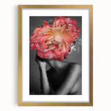 Abstract figurative frame with a gold mat, showcasing a modern art piece. Ideal for elevating home decor with its elegant design and luxurious finish.