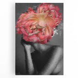 Abstract figurative stretched canvas art depicting vibrant colors and dynamic shapes, suitable for modern decor, enhancing any living space's aesthetic appeal.