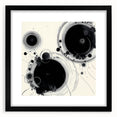 Geometric Abstract Wall Decor – Black Ink Planetary Motion Art