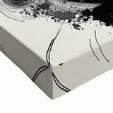 Geometric Abstract Wall Decor – Black Ink Planetary Motion Art