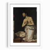 Baroque Art of Saint in Prayer with Crucifix - Classic Prints