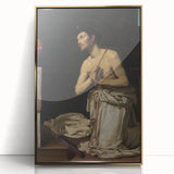 Baroque Art of Saint in Prayer with Crucifix - Classic Prints