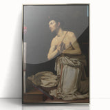 Baroque Art of Saint in Prayer with Crucifix - Classic Prints