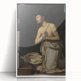 Baroque Art of Saint in Prayer with Crucifix - Classic Prints