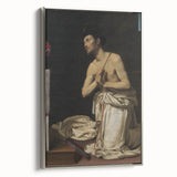 Baroque Art of Saint in Prayer with Crucifix - Classic Prints