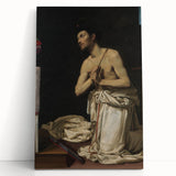 Baroque Art of Saint in Prayer with Crucifix - Classic Prints