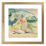 Man with a Dog - Light and Vibrant Expressionist Artwork by Weisz-Kubínčan