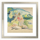 Man with a Dog - Light and Vibrant Expressionist Artwork by Weisz-Kubínčan