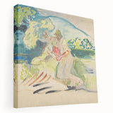 Man with a Dog - Light and Vibrant Expressionist Artwork by Weisz-Kubínčan