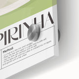 Large abstract wall art featuring mid-century modernist design in vibrant orange and teal hues, printed on acrylic glass.