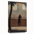 Impressionist Wall Art - Man Leaning on a Parapet - Seurat’s Reflective Art Print